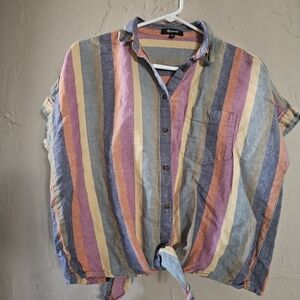Madewell Pastel Striped Button-Down Shirt